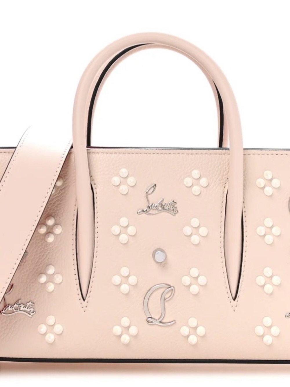 Christian Louboutin Blush Floral Studded Tote - Picture 9 of 14
